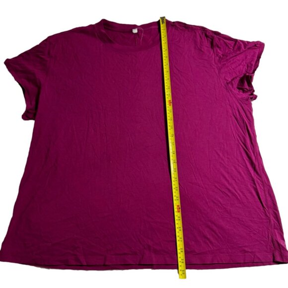 Lululemon Athletica Lulu All Yours Pink Tee T-Shirt Plus Size Dot 20 Activewear - Picture 5 of 7